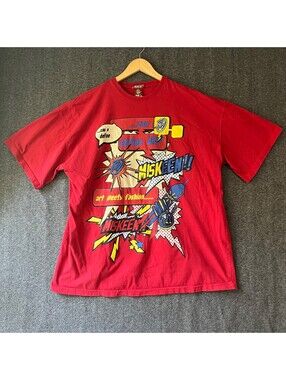 Miskeen T-Shirt Mens 3XL Red Skate Wear Urban Streetwear Can you Define T-shirt